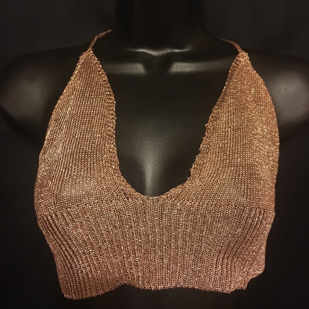 Metallic Knitted Bralette....